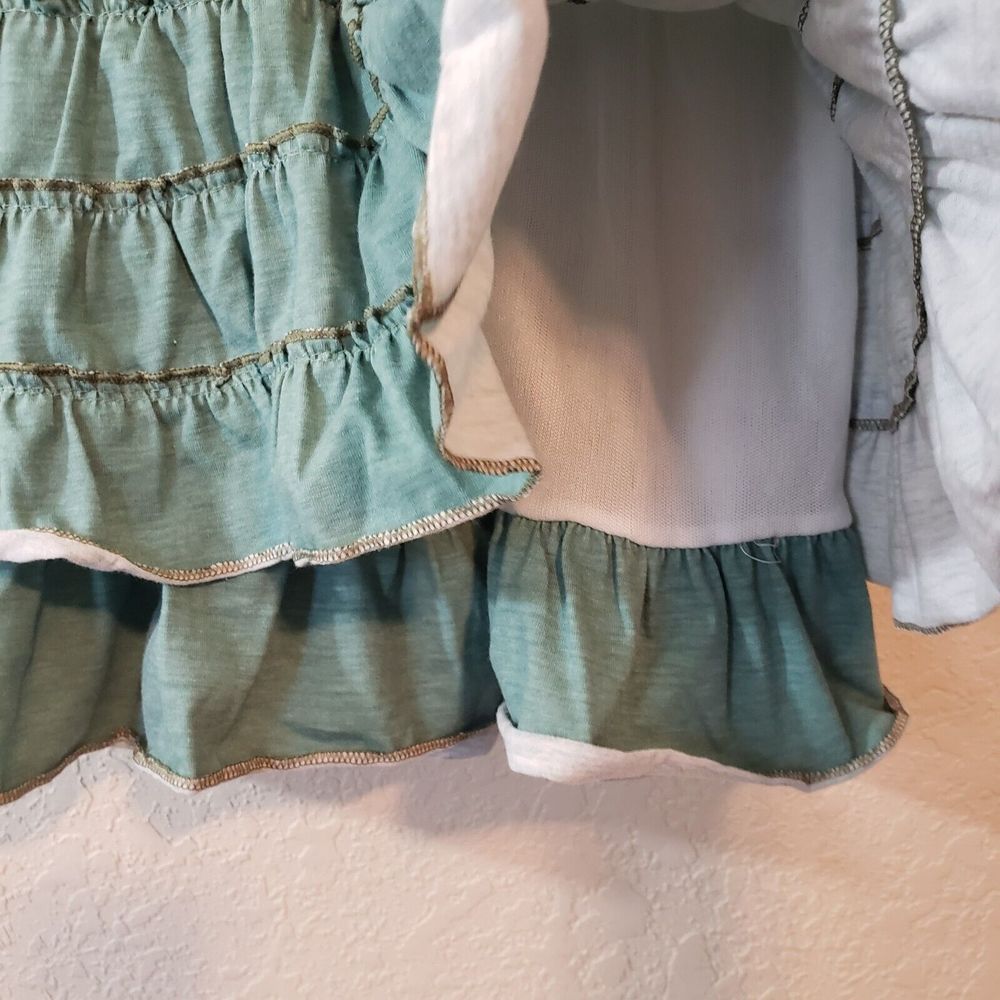 Conice Co 12 Month Girls Ruffled Mixed Media Dress XS - Picture 5 of 9